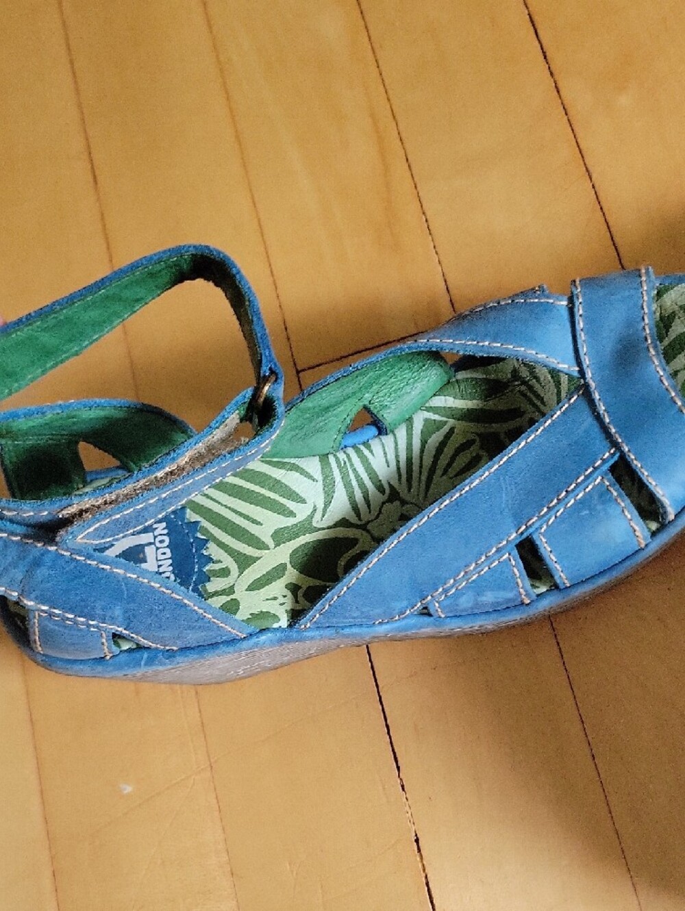 Fly London Blue Wrap Strap Wedge Sandals - 36 - Picture 8 of 9